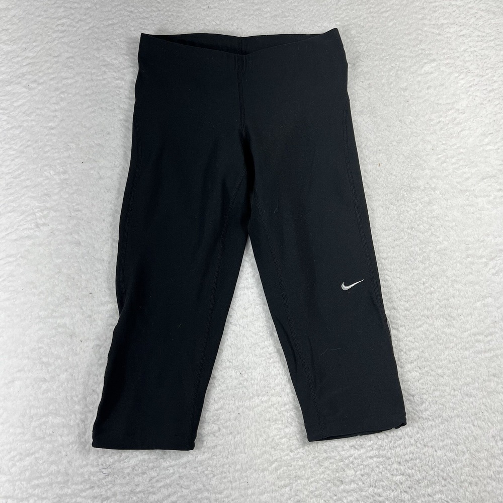 Nike Running Compression Short Women XS Black Dri-Fit Zippered Pocket 320887-010